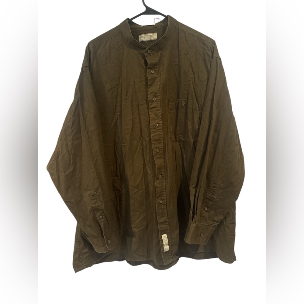 Natural Exchange by Alexander Lloys Long Sleeve Shirt Mens 2X 100% Rayon TAN